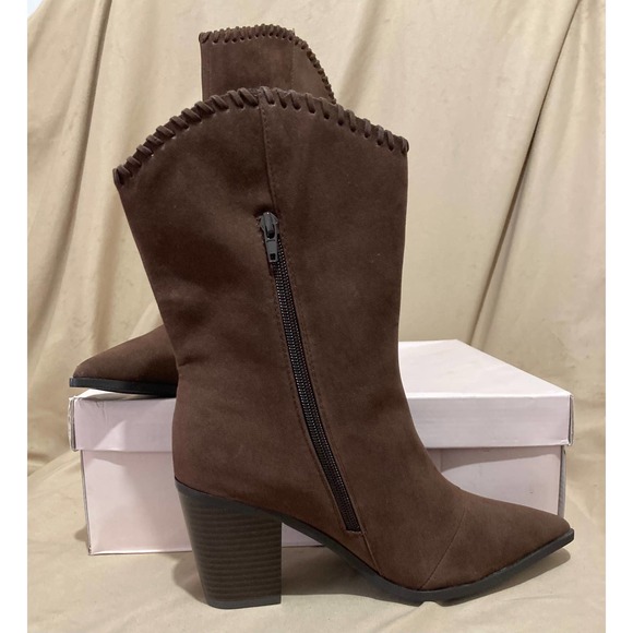 NIB Just Fab Ivory Western Boot Size 8 - Picture 2 of 11